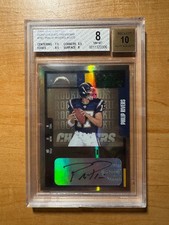 2004 CONTENDERS PHILIP RIVERS /25 PREVIEW EMERALD PRIZM ROOKIE RC AUTO BGS 8 HOF