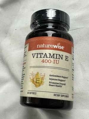 NatureWise Vitamin E 400 IU Softgels (180mg DL-Alpha) Dairy & Gluten Free 11/26