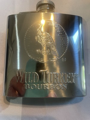 Wild Turkey Bourbon Stainless Steel 145ml Hip Flask