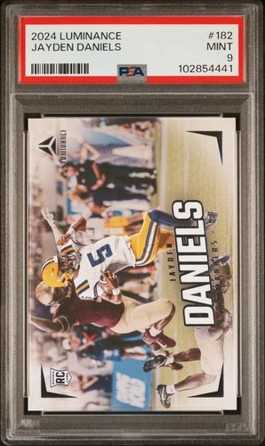 2024 PANINI LUMINANCE #182 JAYDEN DANIELS ROOKIE RC PSA 9