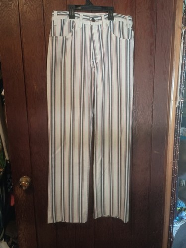 Levi's Rare 1960s Multi Stripe Red White And Blue Sta-Prest Vintage Jeans 30x30