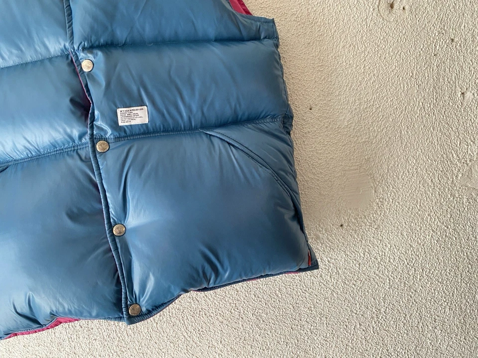 WTAPS blue DAZED & CONFUSED TAFFETA NYLON DOWN PUFFER VEST S/M Lima Packers - Image 2 of 4