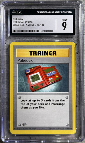 Pokédex (1st Edition) graded CGC 9 for sale on eBay