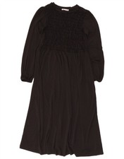 Zara Womens Long Sleeve Maxi Dress UK 12 Medium Black AS25