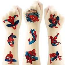 20 Sheets Spiderman Temporary Tattoos for Kids, Superhero 5x5cm, spide