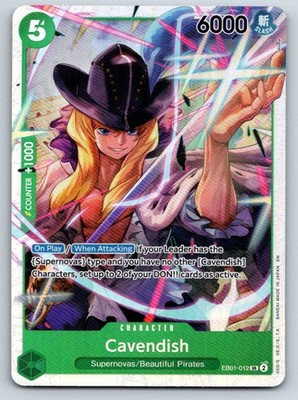 Cavendish (Zoro Deck) EB01-012 Super Rare Learn Together Deck Set One Piece NM