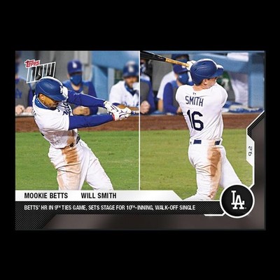 Mookie Betts & Will Smith - 2020 MLB Topps Now Card 203 - Print Run: 509