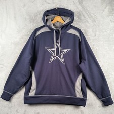 Dallas Cowboys Hoodie Sweatshirt Mens XL Blue Silver Star Authentic NFL Football