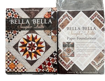 BELLA BELLA SAMPLER QUILTS 9 PROJECTS + PAPER FOUNDATIONS 12 SHEETS 28 X 40