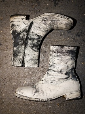 MAISON MARTIN MARGIELA LINE 010 BIANCHETTO SQUARE TOE BOOTS 2002 ARCHIVE SIZE 43