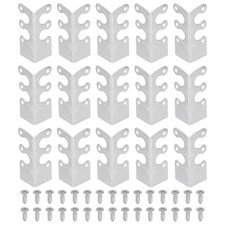 15 Pcs Baseboard Corner Protectors, Metal Edge Cover with Screws, Silver
