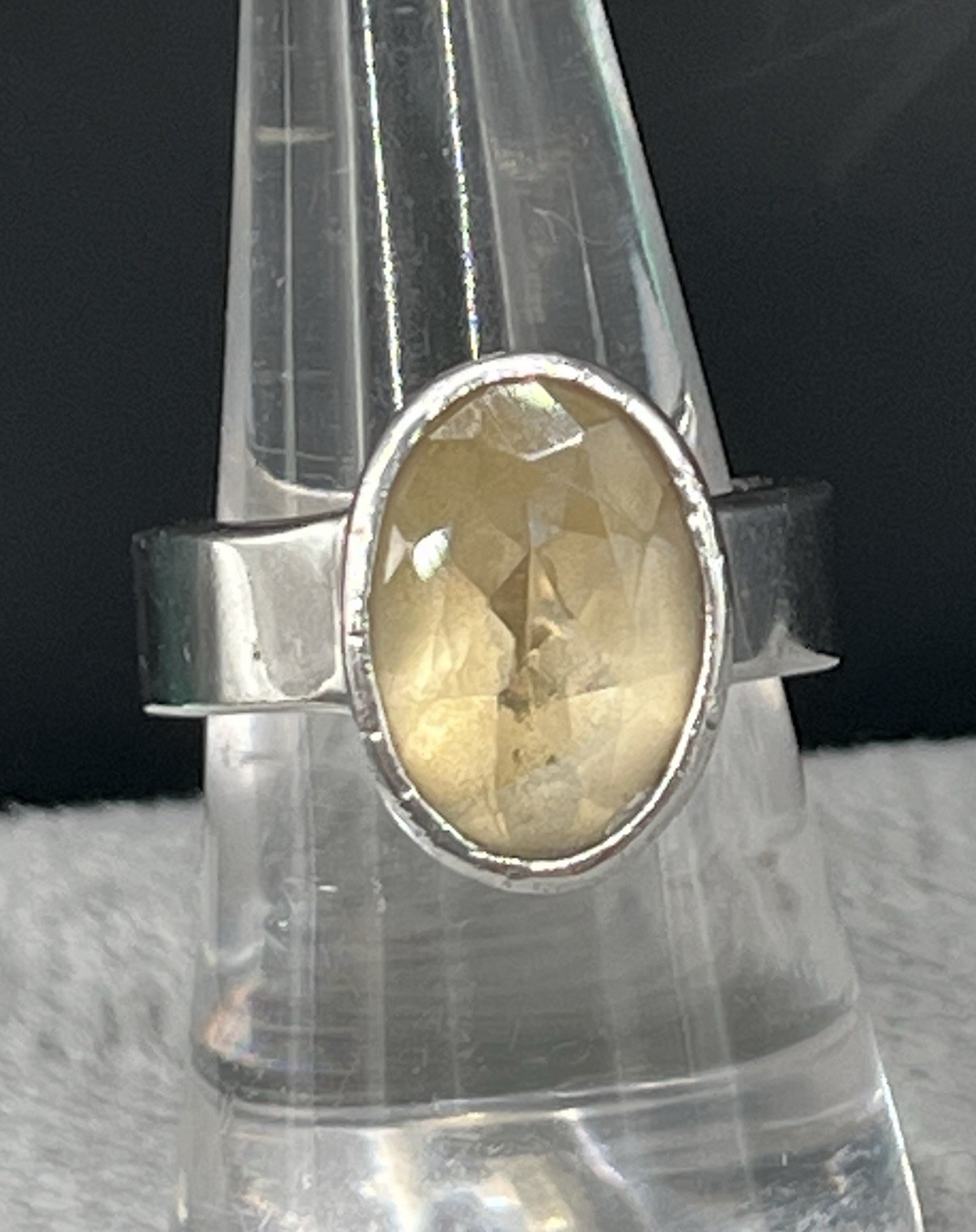 Modernist Bold Citrine Ring Statement Sterling Si… - image 8