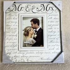 Mr  Mrs Wedding Picture Frame 5  x6  Malden International 1 Corinthians 13:4-7.