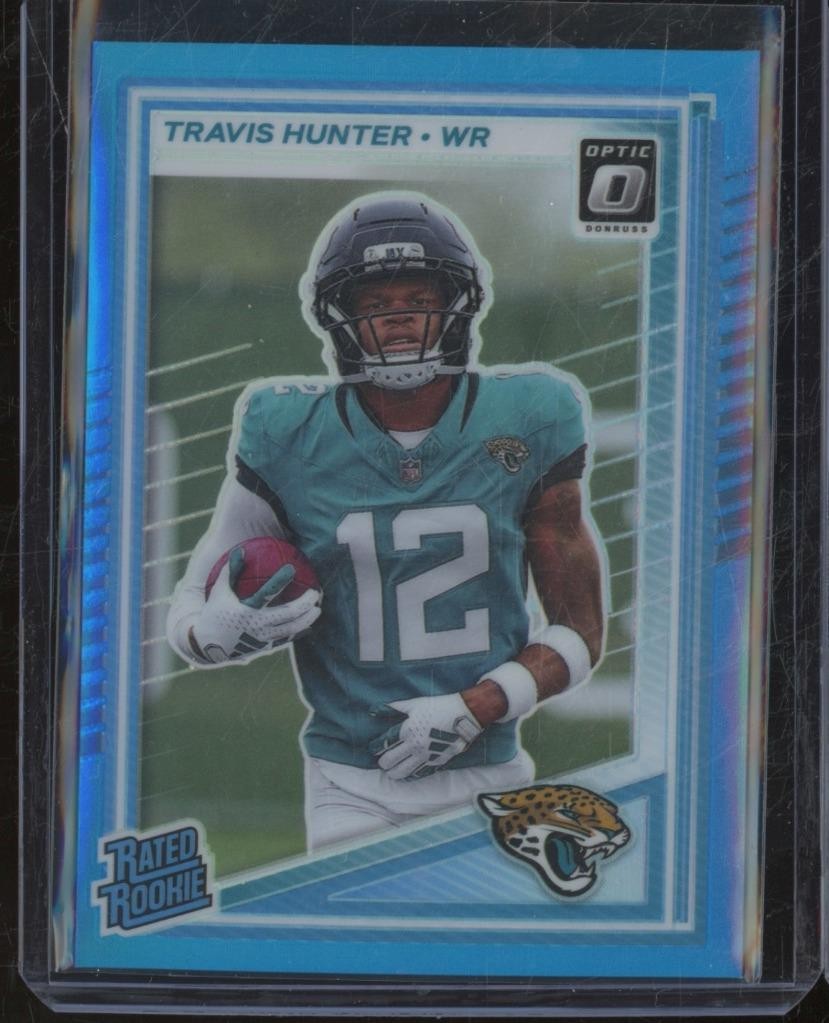 2025 Panini Donruss Optic TRAVIS HUNTER #201 RC Rookie Aqua Prizm /349 FO1