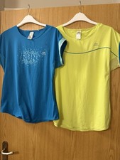 Women’s Kalenji Sports Top X2 Blue And Yellow Size Euro 42 VGC