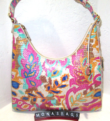 Brahmin Tabitha Wanderlight Multi Color Leather Shoulder Bag NWT $315