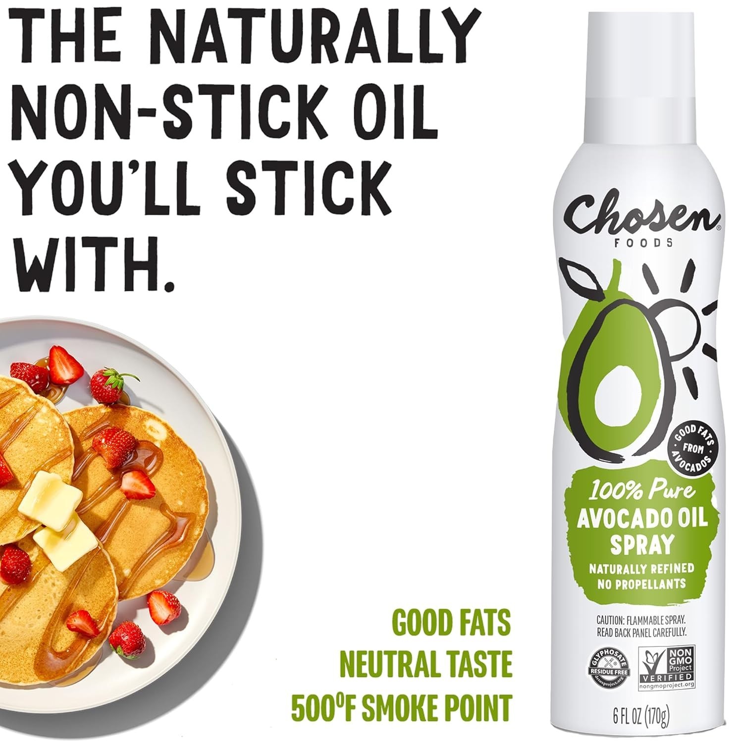 Chosen Foods Avocado Oil Cooking Spray 8 oz., 2 pk.