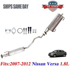 Stainless Steel Resonator Muffler Exhaust Kit Fits 2007-2011 Nissan Versa 1.8l