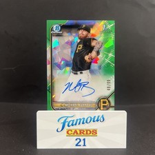 2022 Bowman Chrome Prospect Green Refractor /99 1st Michael Burrows #CPA-MB Auto