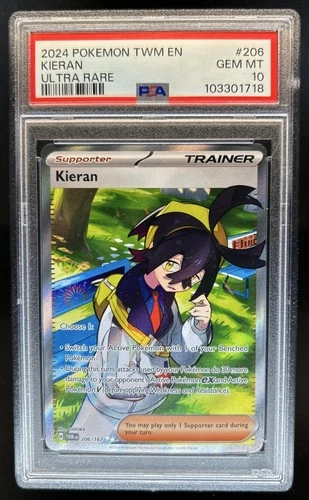 2024 Pokemon Twilight Masquerade Kieran #206/167 PSA 10 GEM MINT