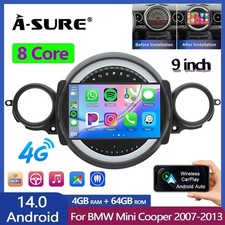 Android 14 Car Stereo Radio For BMW Mini Cooper R56 R55 07-2013 CarPlay GPS 64GB