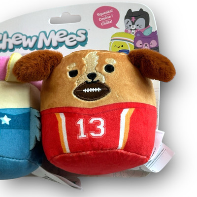 Squishmallows Chew Mees 5-Pack Pet Toys - Squeaky Crinkly Dog Toys With Reinforced Seams