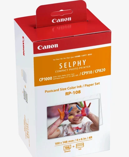 Canon RP-108 IP 10x15 Papier und Farbband Selphy Drucker CP 910 1200 1300 1500