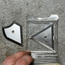 Carbide Paint Scraper Blades, 2Pcs Triangular and Drop Shaped