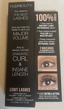 HUDA BEAUTY LEGIT LASHES CURL LENGTH EXTREME BLACK MASCARA 2 X 3.5ML VERY VANTA
