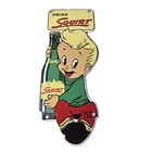 Vintage Squirt Soda Boy Sign - Gas Pump Wall Service Sales Porcelain Sign