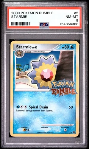 PSA 8 Starmie 5 Rumble Pokemon