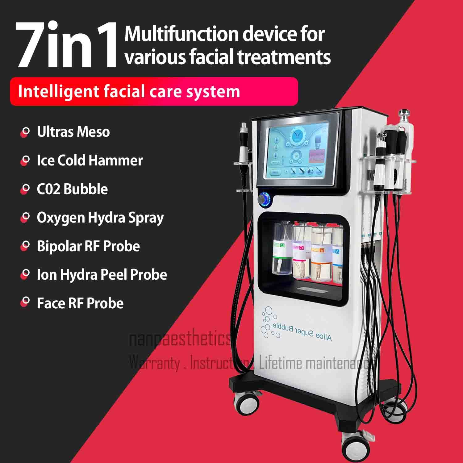 7in1 Water Dermabrasion Hydra Machine Deep Clean Skin Care Facial Spa RF Ge-neo