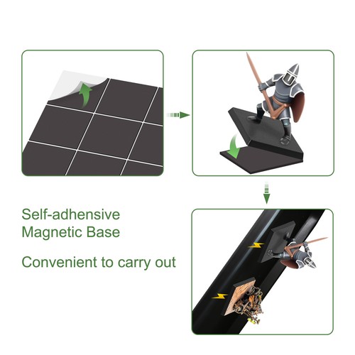 Evemodel 70pcs Miniature Magnetic Self-adhensive 30mm Square Bases for Wargames - Picture 3 of 5