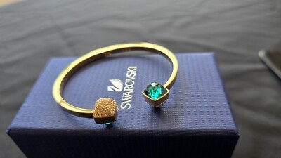 SWAROVSKI Glance Gold Bangle Medium #5278533 UK