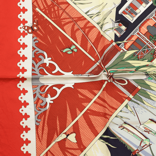 Hermes Scarf VARANGUES 90cm Silk Carre Foulard DIMITRI RYBALTCHENKO - Picture 8 of 8