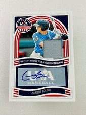 2024 Panini USA Stars & Stripes Baseball Jersey Patch Auto Cannon Goldin
