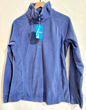 Columbia Women's 1/2 Zip Softshell Fleece Sweater Glacial-Size LARGE Royal Blue