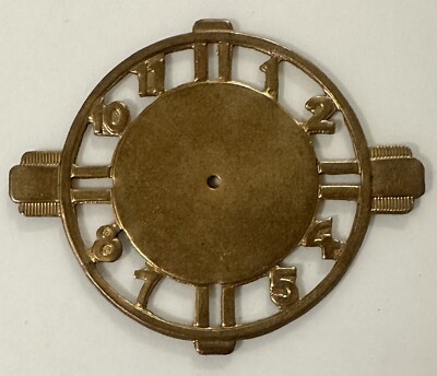Antique Art Deco Brass Clock Face 2” Wide x 1 5/8” Tall | eBay