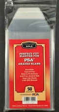50x (1 Pack) PSA Perfect Fit Resealable Graded Card Sleeves Cardboard Gold CBG