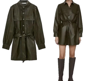 chinese dress ladies Zara Women Faux leather dress 2258/300/916 (X-Large): Buy Online at Best  Price in UAE