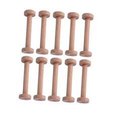 10x Spool Wood Wooden Empty Spools for Sewing Pom Ribbon Embroidery Thread