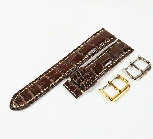 Cinturino per orologio in vera pelle di coccodrillo alligatore da 20/18  mm | eBay