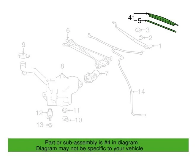 Новый оригинальный производитель GM стеклоочиститель лобового стекла пассажира 2014-2019 Corvette Stingray 84613733 - Изображение 2 из 4