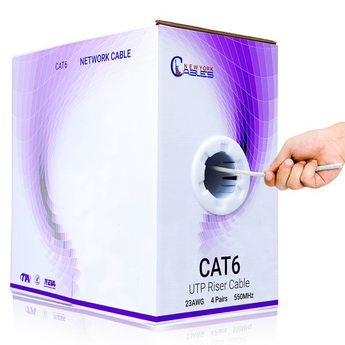 CAT6 Riser Cable 1000ft | UL Listed CMR UTP 23AWG 550MHz High-Speed - 第 7/39 張圖片