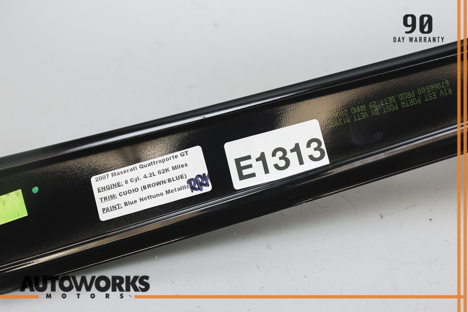 03-13 Maserati Quattroporte M139 Rear Right Exterior B-Pillar Moulding Trim OEM
