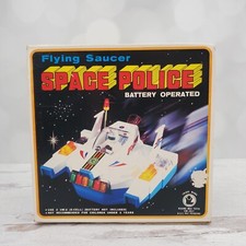 Vintage Kuang Mei Toys Space Police Flying Saucer Plastic Space Toy