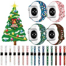 Christmas Silicone Sport Band Wrist Strap For Apple Watch Ultra 11 10 9 8 7 6 5