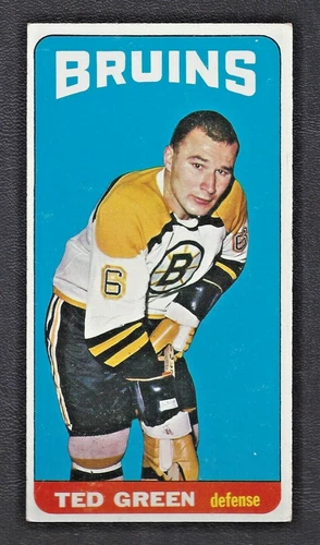 1964 Topps #32 Ted Green Vintage Boston Bruins NHL Hockey Tall Boy 1964-65