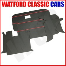 MGB GT Classic Style Trim KIT 1968 -1980 Nero con Bordo Rosso SECONDI