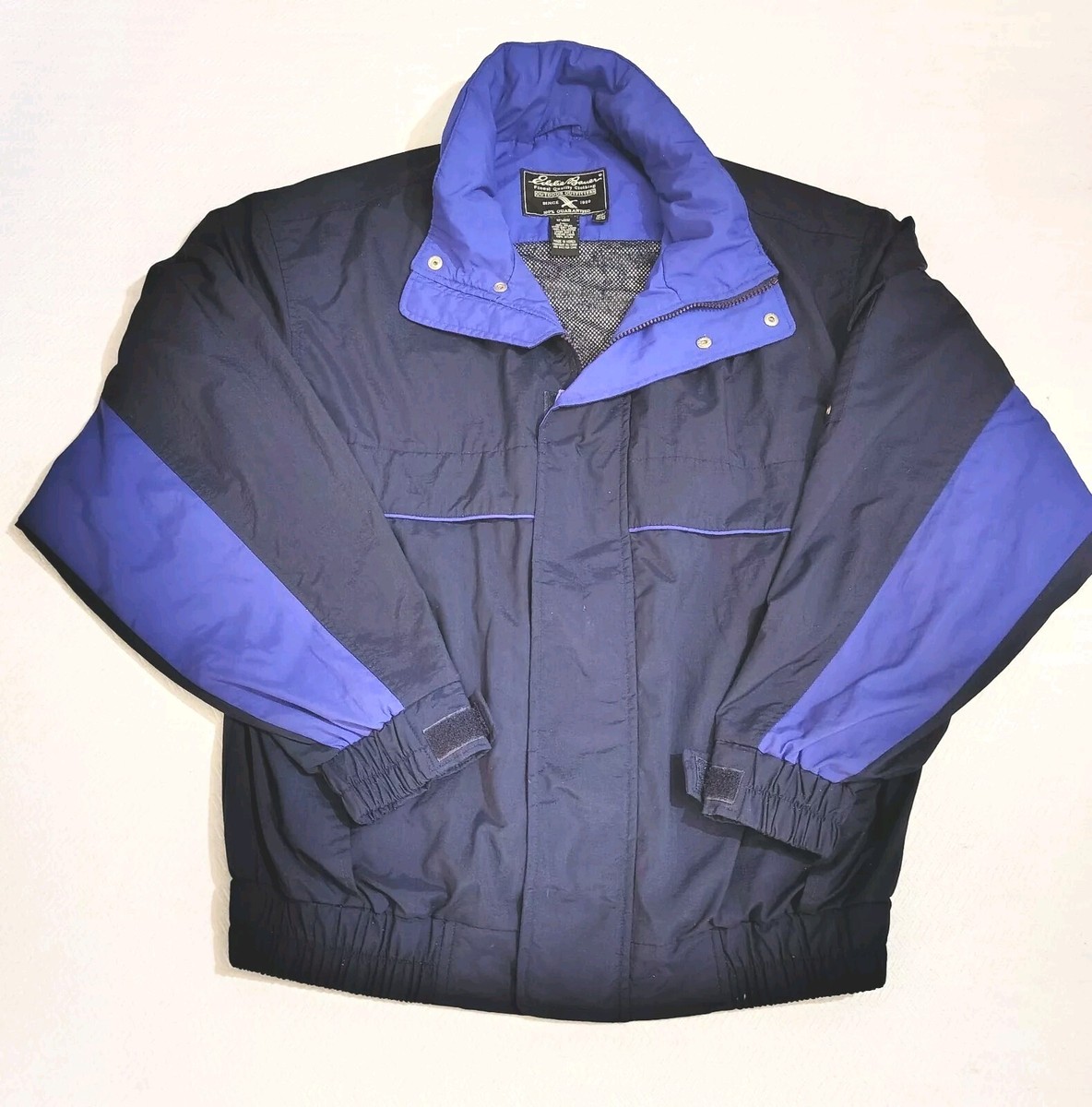 VINTAGE Y2K 90s Eddie Bauer Bomber Jacket Mens Medium Hooded